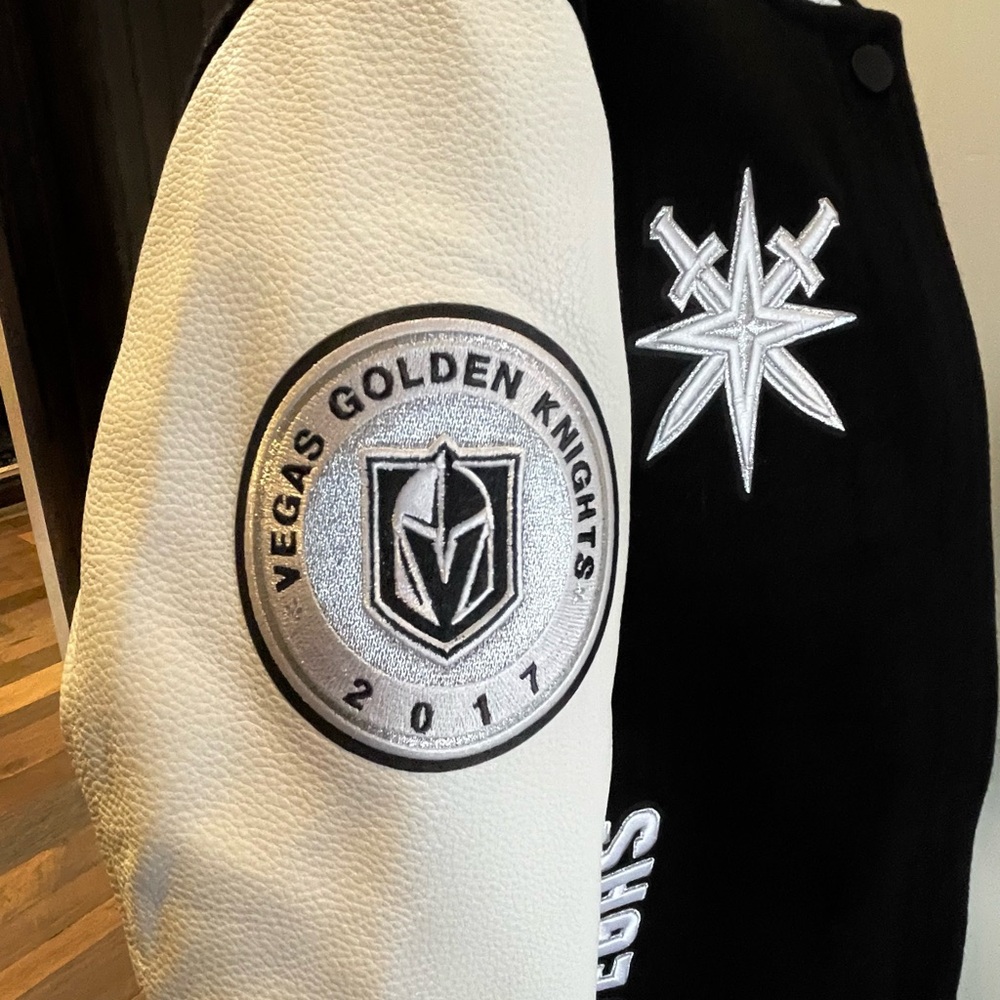 NWT Vegas Golden Knights Varsity Rhinestone Jacket Wm S - Picture 5 of 14